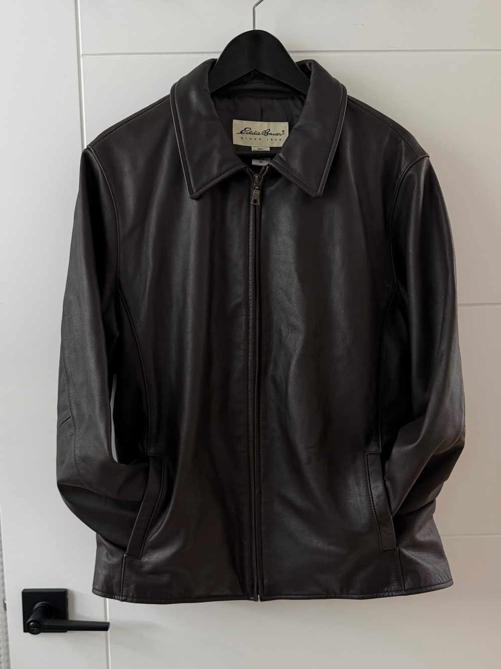 Vintage Eddie Bauer Leather Jacket Inspired By The Aritiza Jones Bomber